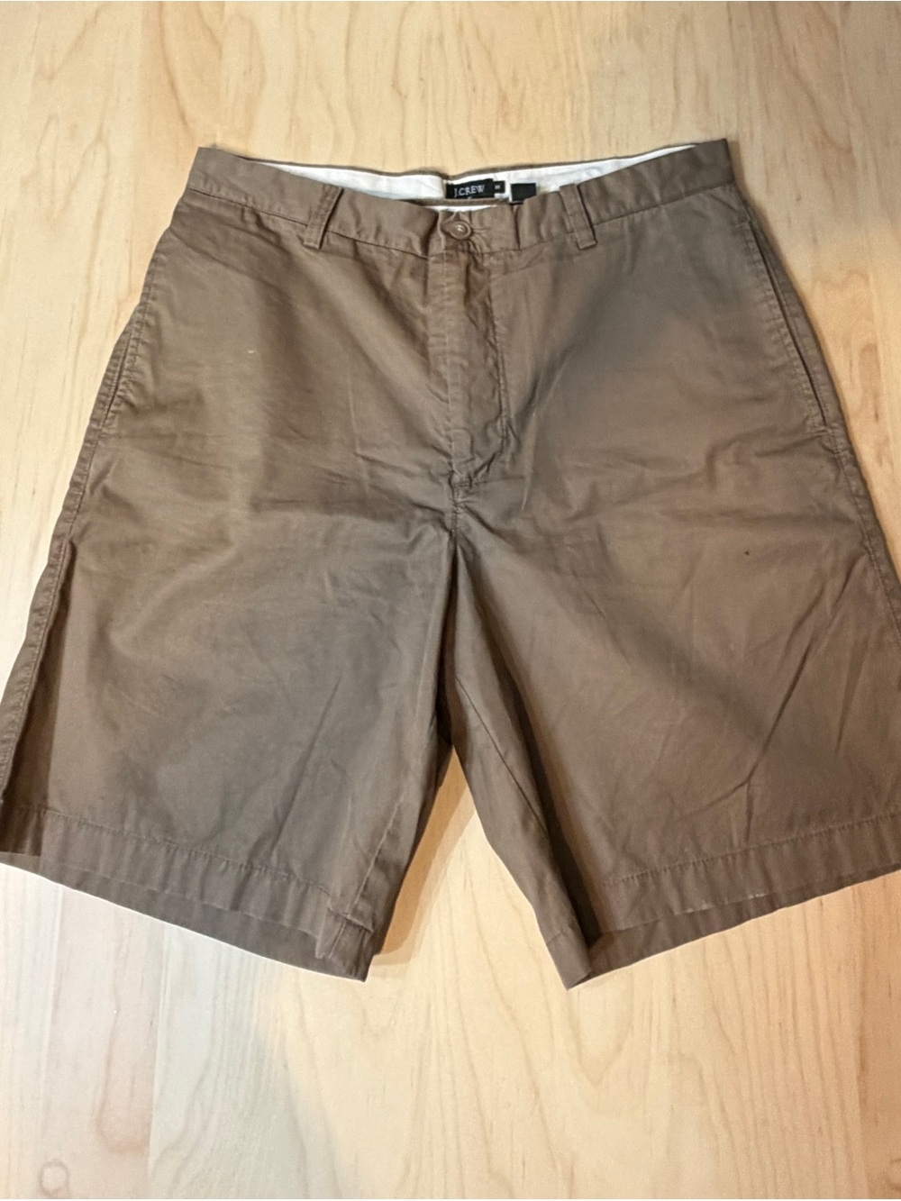 J. Crew Men's Tan Flat Front Chino Shorts